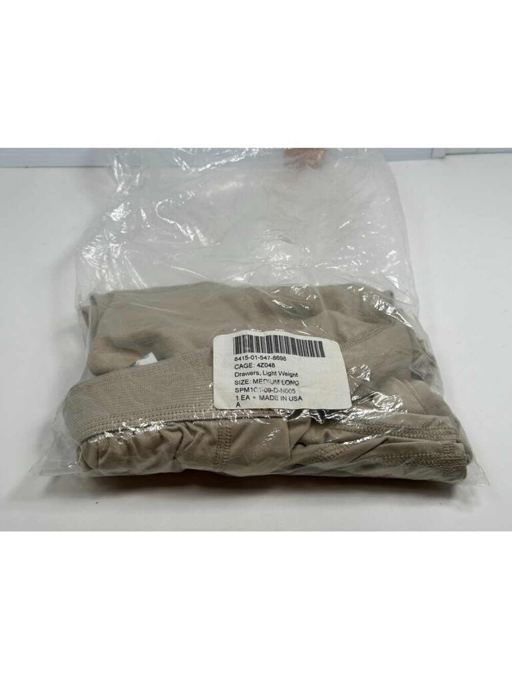USGI Gen II Cold Weather Lightweight Long John Pant - Tan - Medium Long - New